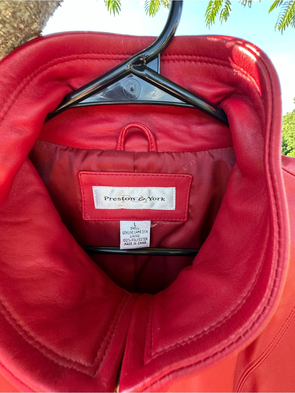 Women’s Red butter soft Lambskin
Leather Zip-Front Jacket- like new-Large - Picture 4 of 8